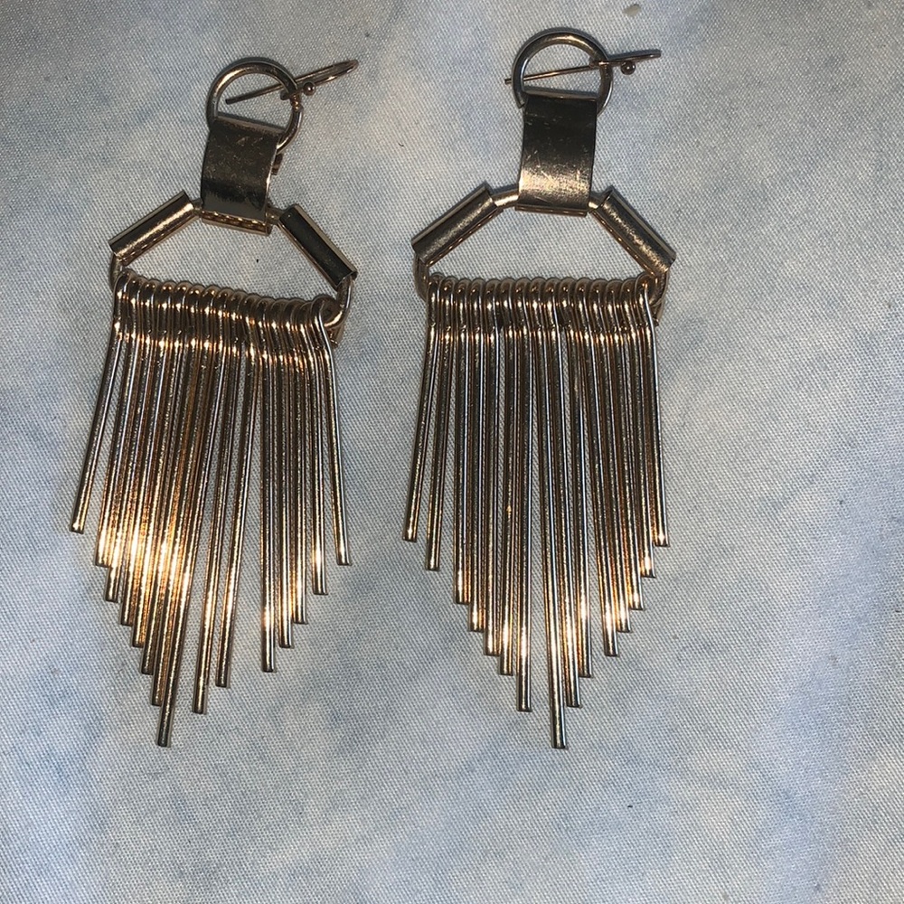 Gold statement earrings